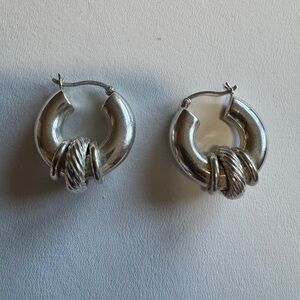 925 Chunky Hoop Earrings